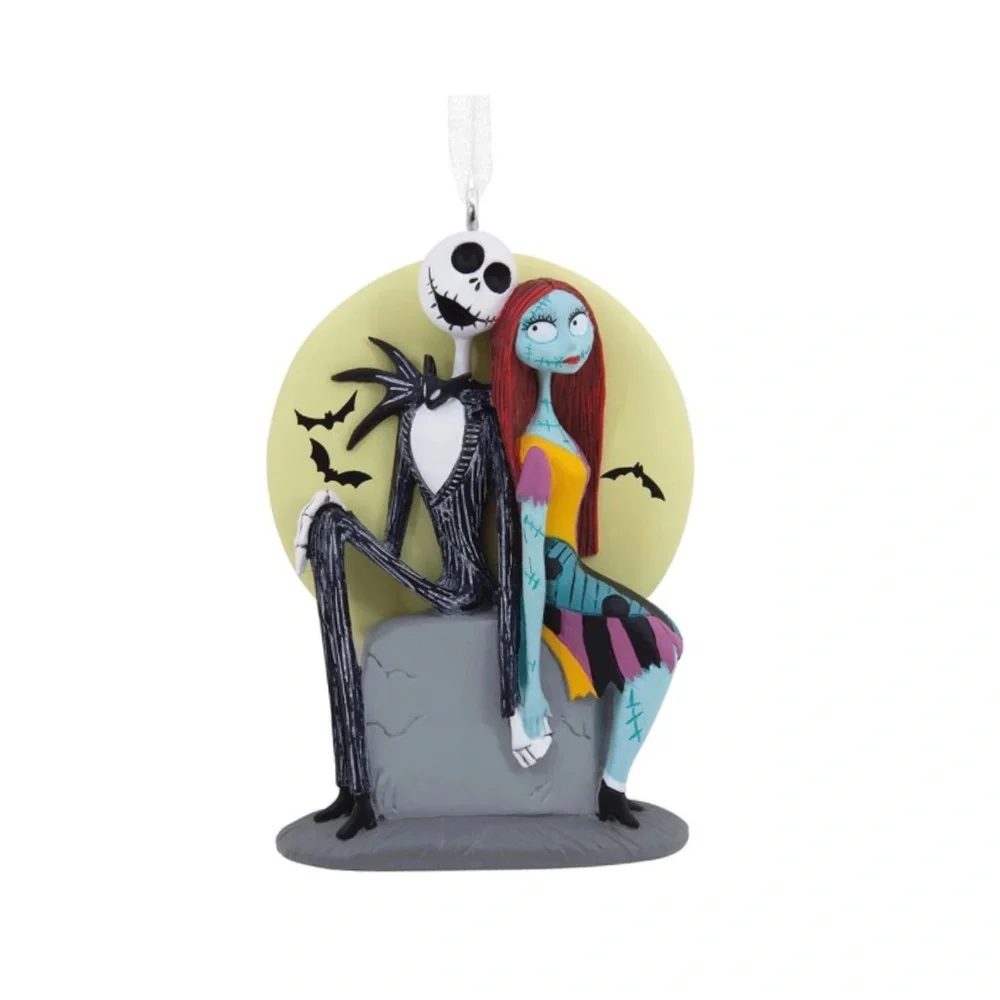 Hallmark The Nightmare Before Christmas “Jack Skellington and Sally” Ornament - Picture 1 of 12